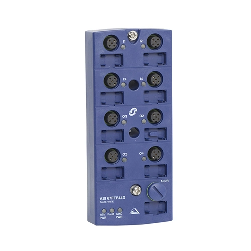 ASI67FFP44D Schneider Electric – Interface de raccordement AS-i IP67 avec 4 entrées et 4 sorties transistor