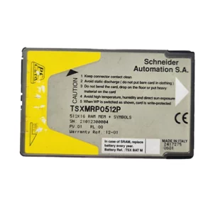 Cartouche mémoire TSXMRP0512P Schneider Electric SRAM PCMCIA 512 K mots pour automate Modicon Premium.