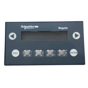 Afficheur Schneider Electric XBTN200 Magelis 5VDC avec écran LCD rétroéclairé et clavier intégré.