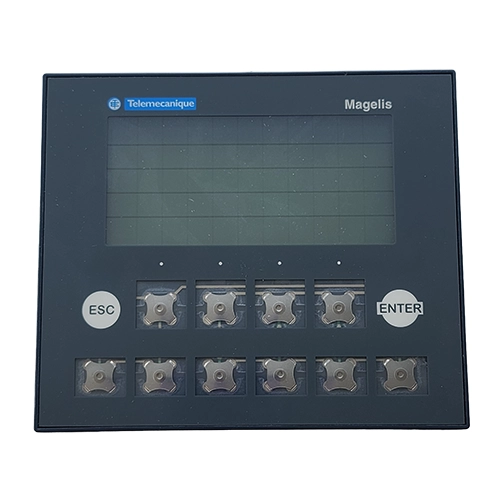 Terminal Schneider Electric XBTRT500 Magelis tactile 5VDC avec écran matriciel et clavier intégré.